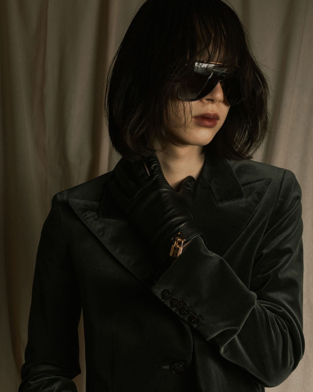 –SPECIAL– "HERMES"
00’s Velvet switchinglamb leather collar special tailored jacket