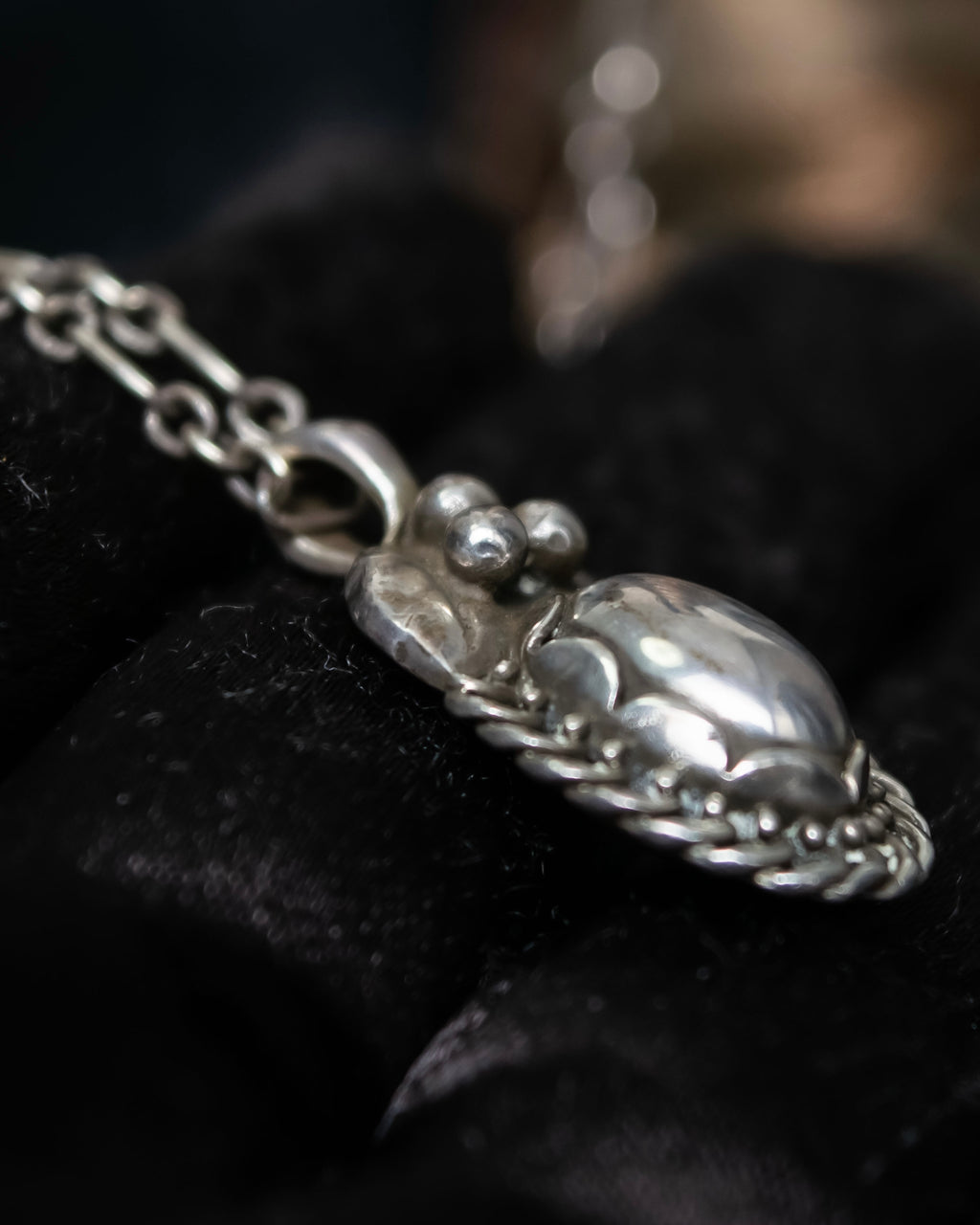 “Georg Jensen” Pendant of the year 1992 silver necklace