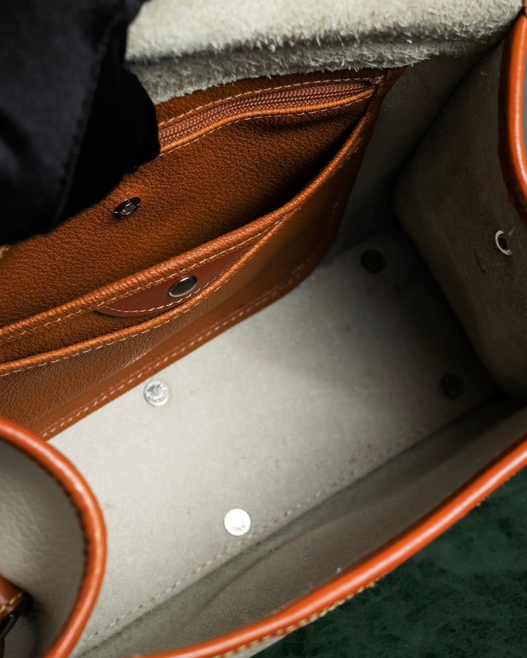 "Dooney & Bourke" Patch front design Two-tone leather shoulder bag