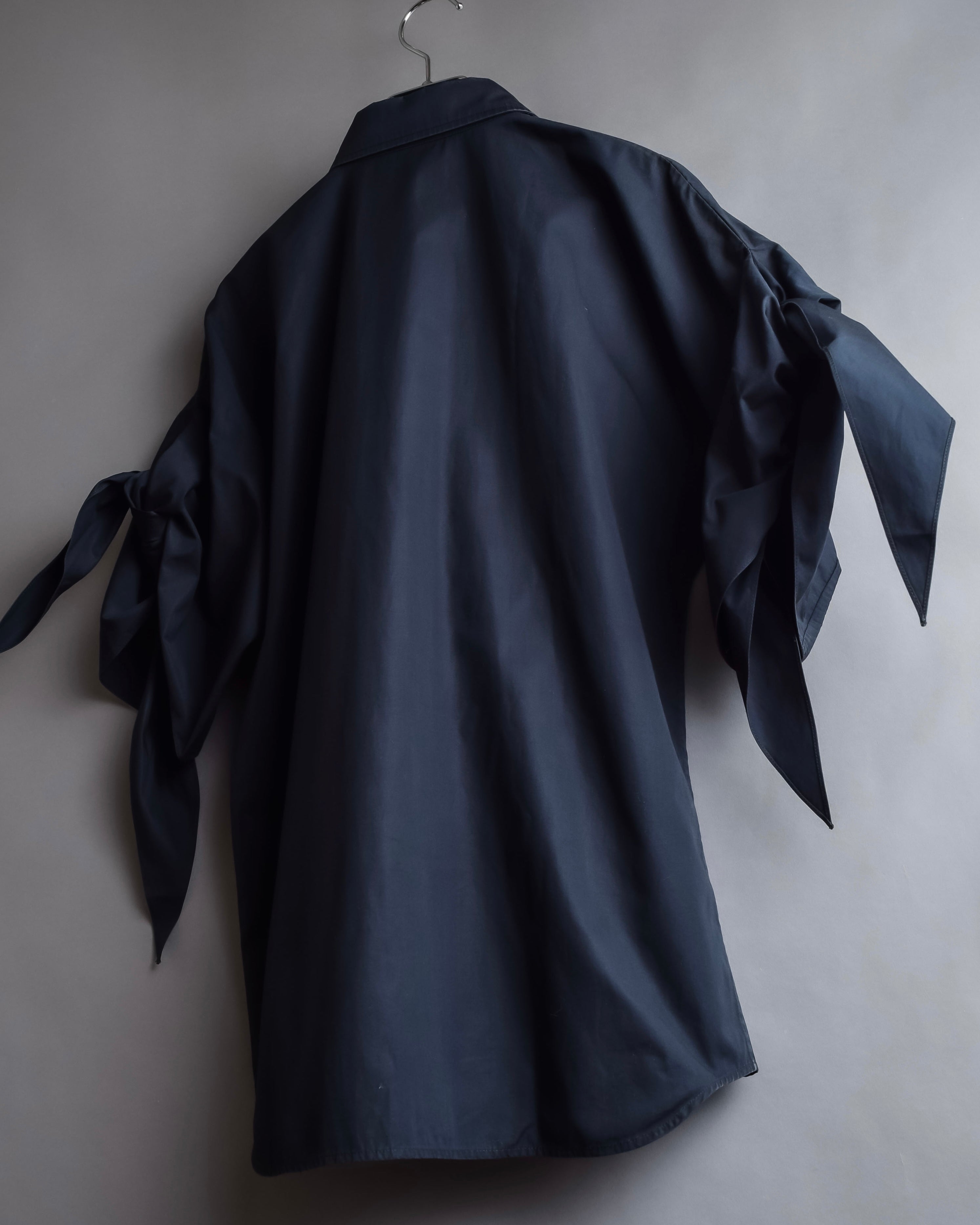 "HERMES" Gaultier period twisted sleeve cotton shirt