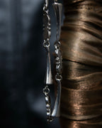 "Salvatore Ferragamo" silver gangini logo chain bracelet