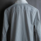 "YVES SAINT LAURENT" Fine pitch stripe pattern clerical design shirt