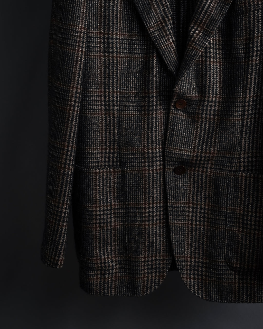 "Ernesto" Glen plaid flannel tailored jacket