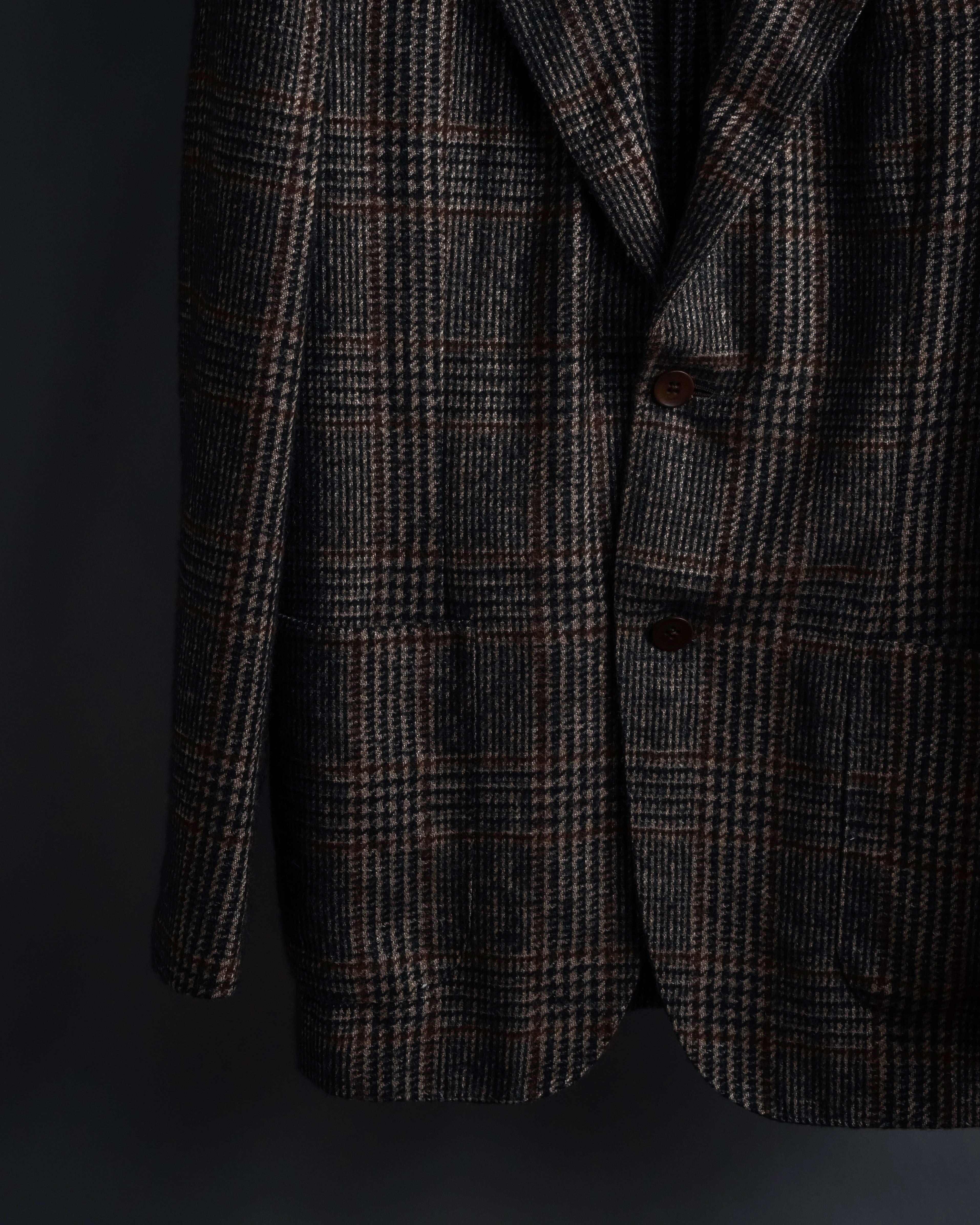 "Ernesto" Glen plaid flannel tailored jacket