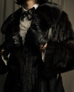 -SPECIAL- "Christian Dior Boutique Paris" 70's-80's Panel work design 100% mink fur coat