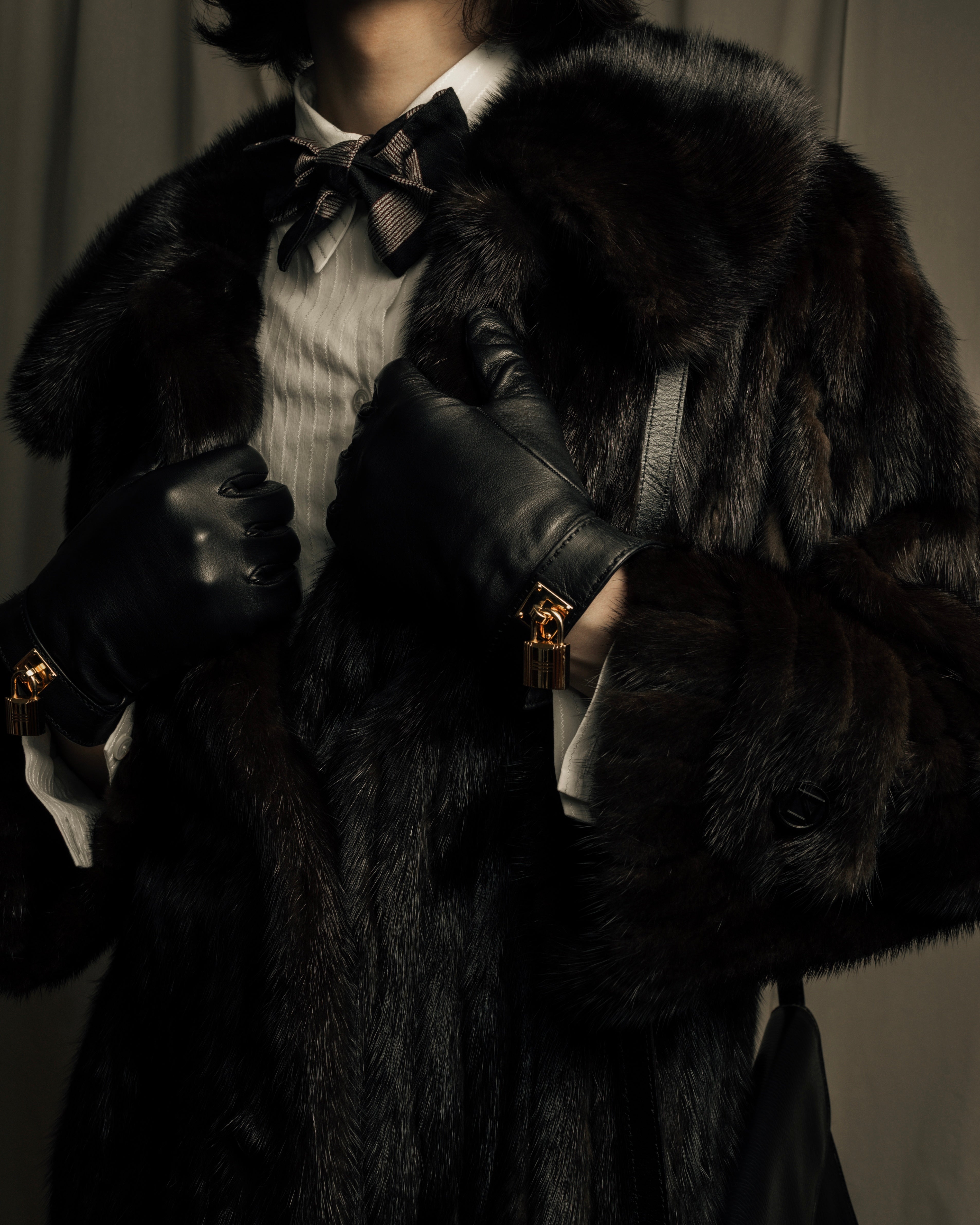 -SPECIAL- "Christian Dior Boutique Paris" 70's-80's Panel work design 100% mink fur coat