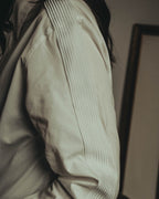 -SPECIAL- "Dior" 10's-20's Sculptural cord embellished concealed placket long sleeve dress shirt