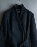 "RUIRUE BOUTIQUE" Shawl collar flare silhouette coat