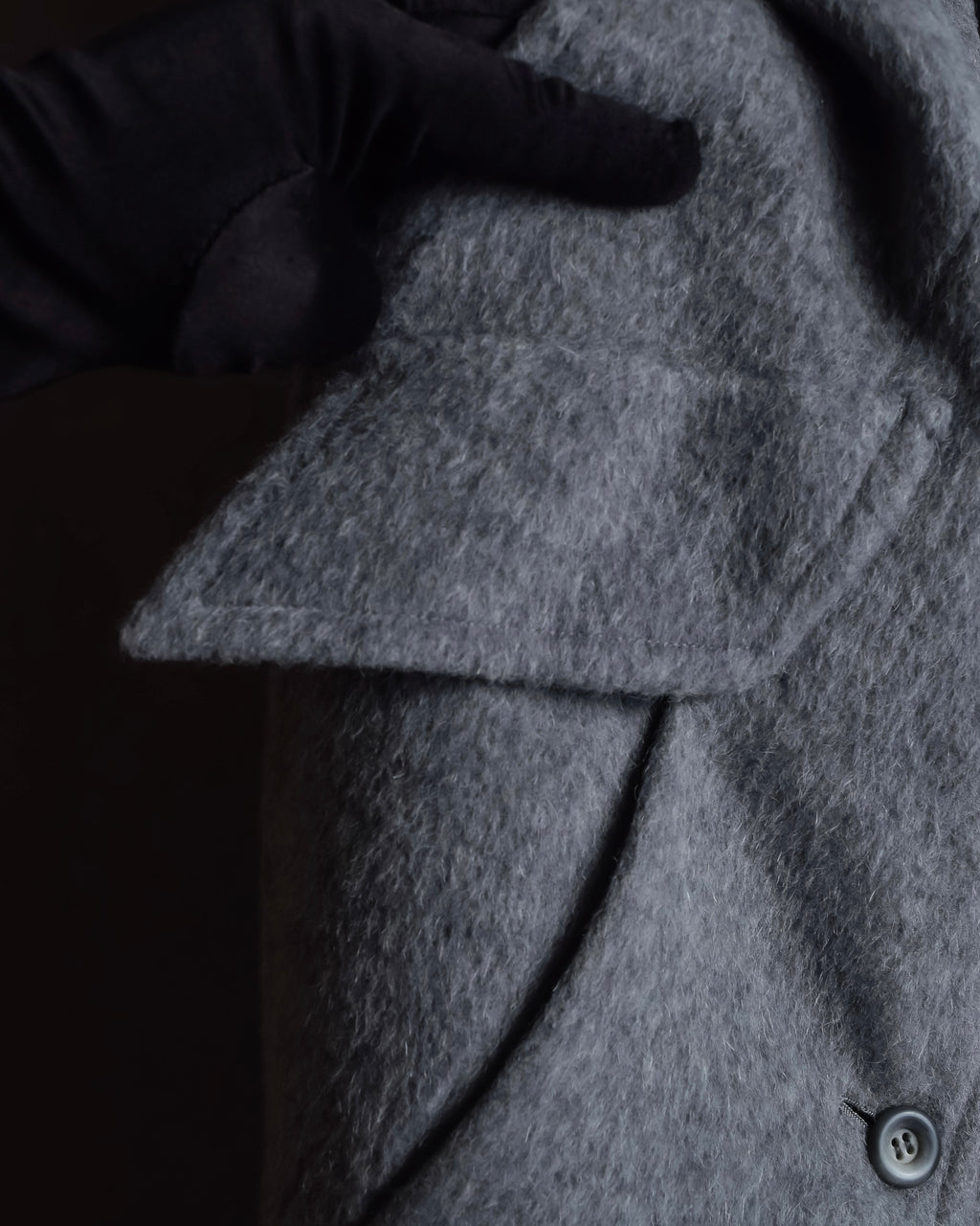 "BALENCIAGA" Alpaca blend maxi length shaped chester coat