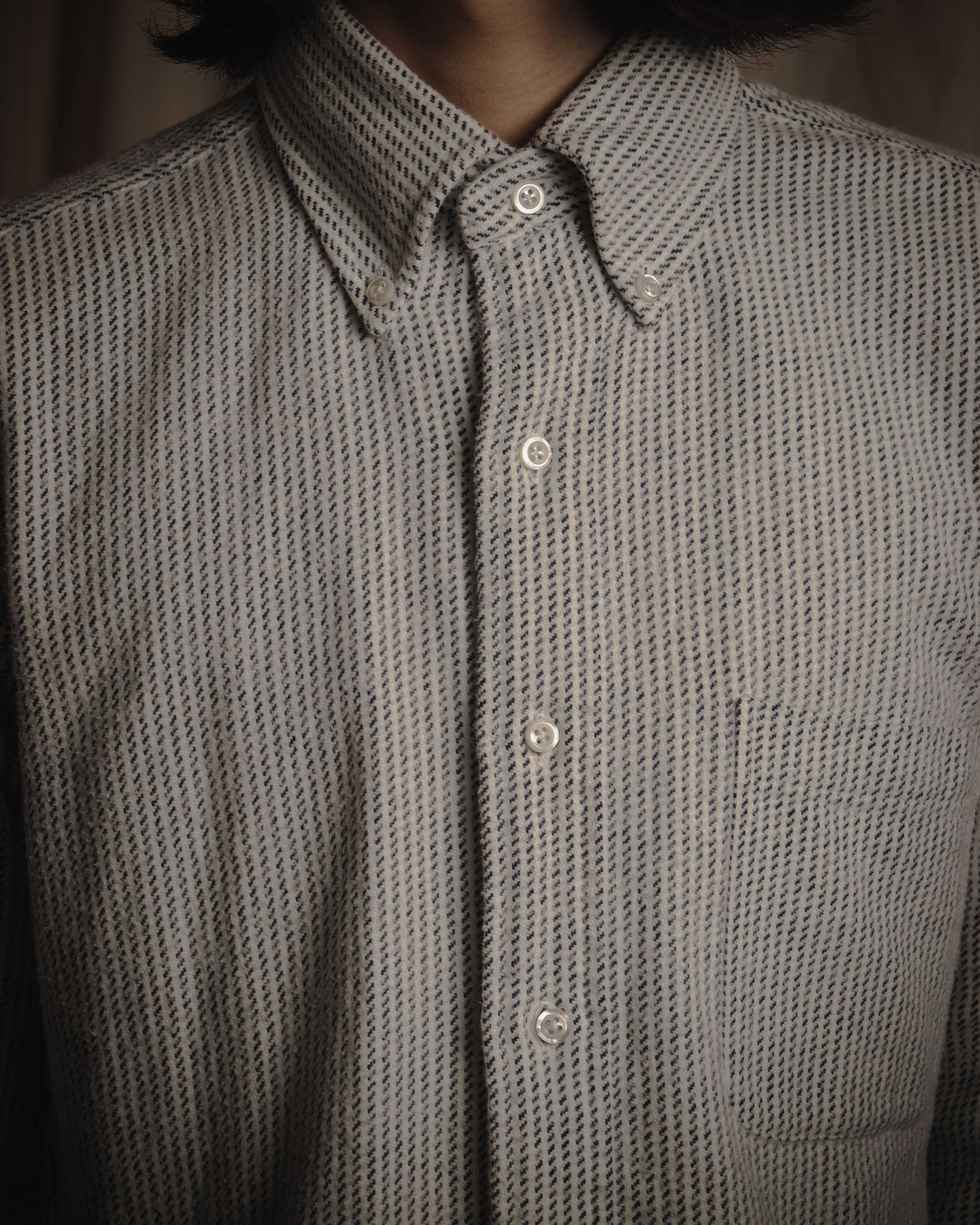 "THOM BROWNE" Micro patterned button-down shirt