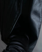 "BALMAIN" Braided detail lamb leather zip-up vest