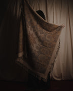 "Christian Dior" Ornamental jacquard fringe stole