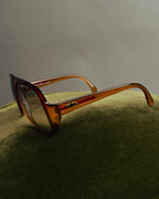"Christian Dior" 70's-80's Amber optyl oversized sunglasses