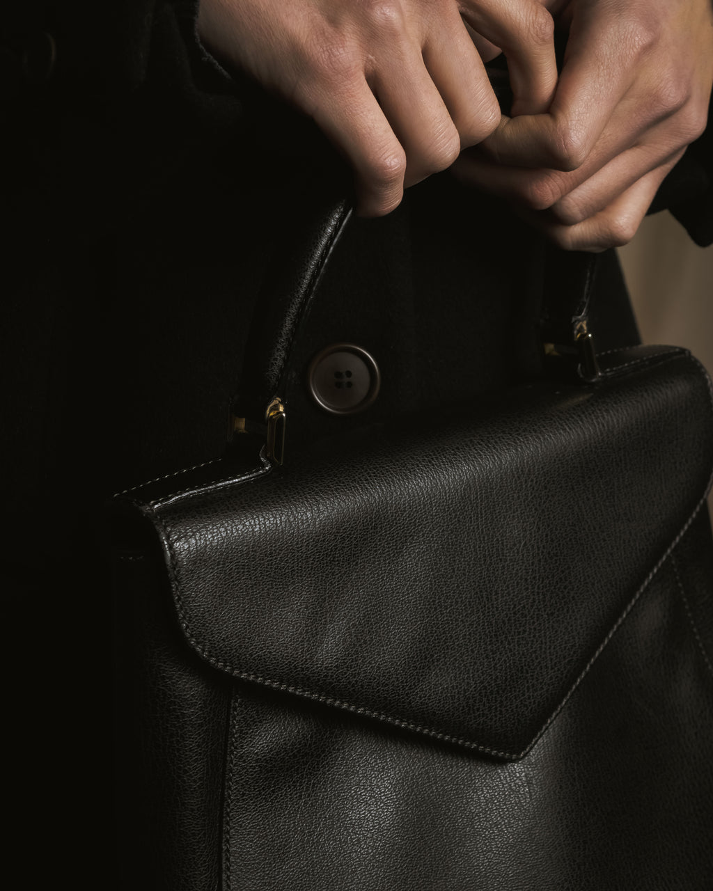 "Salvatore Ferragamo" Mid 90’s archival envelope flap top-handle bag