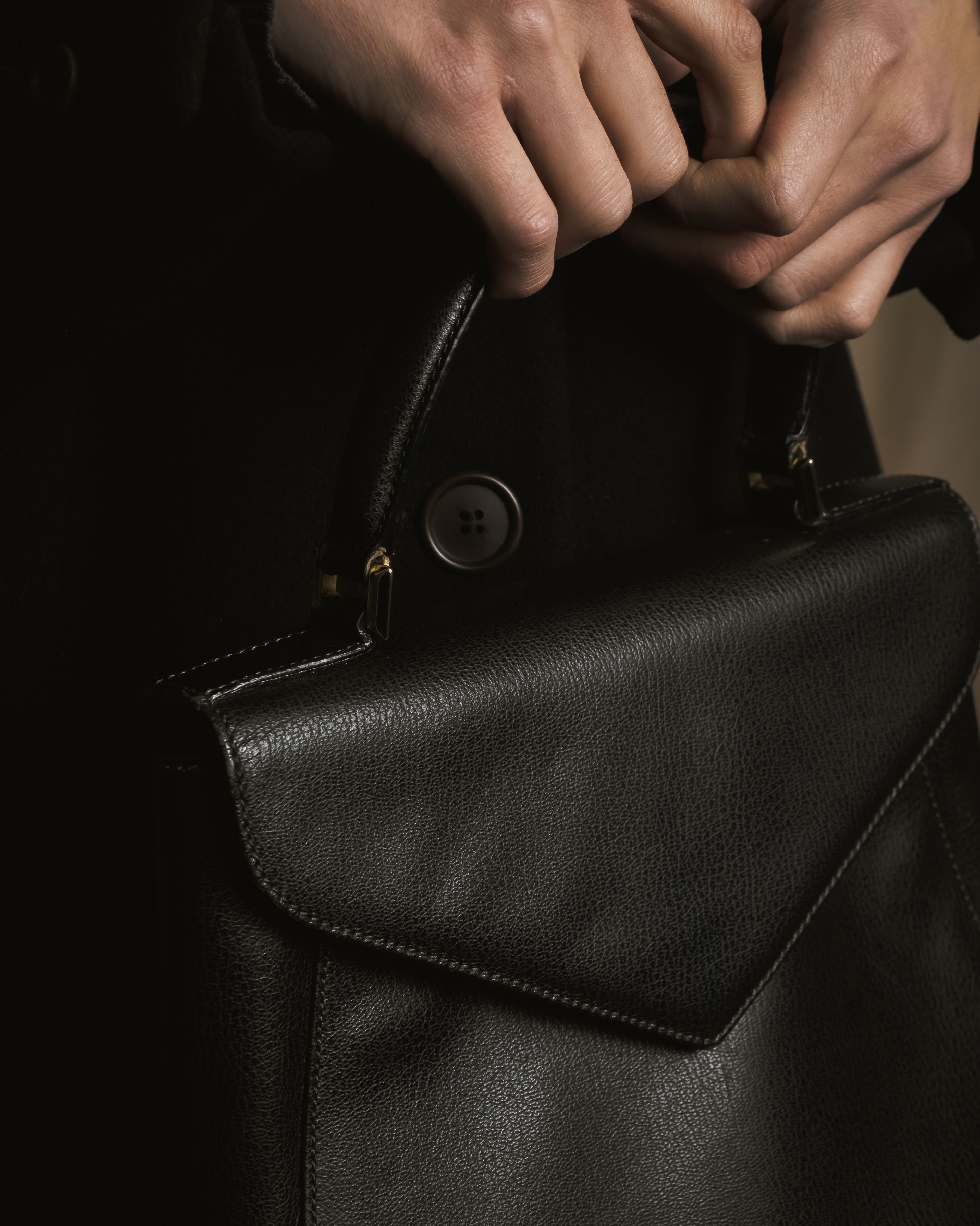 "Salvatore Ferragamo" Mid 90’s archival envelope flap top-handle bag