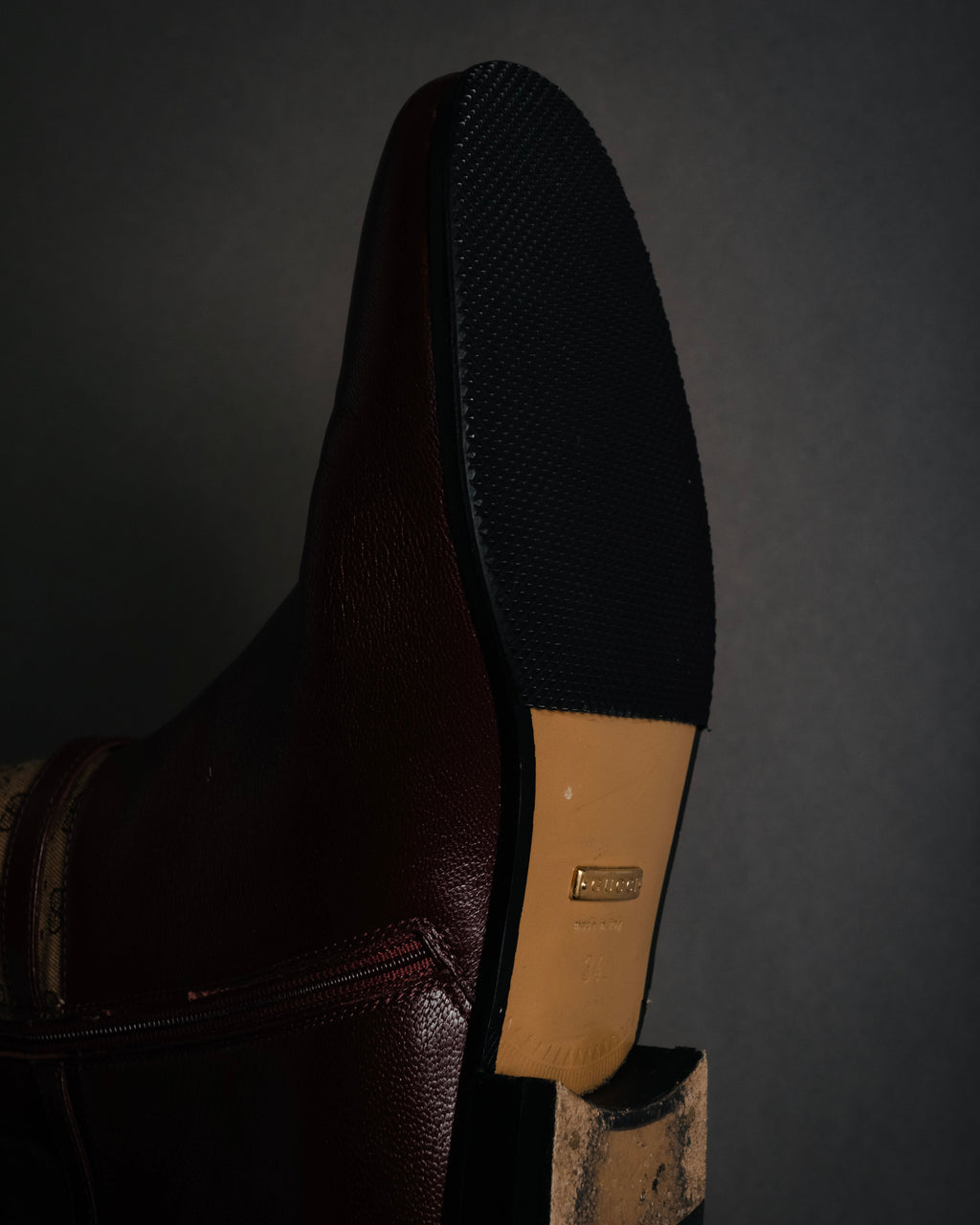 "GUCCI" 20’s archive canvas panel jockey boots