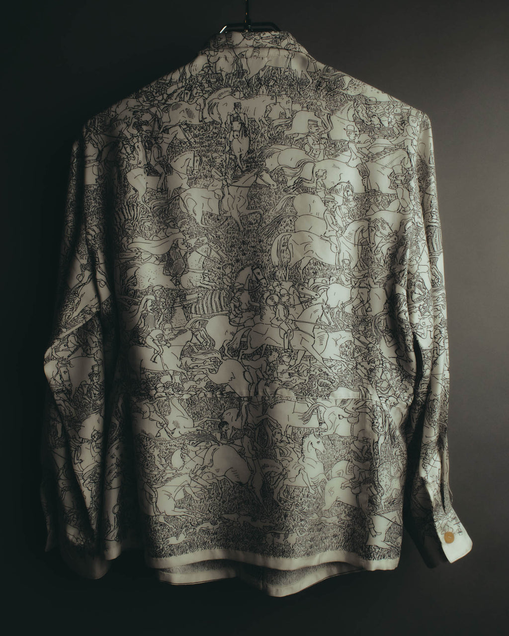 "Hermès" 70's-80's Scarf print shirt