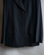 "GUCCI" 90's Beautiful draping fly-front tailored jacket