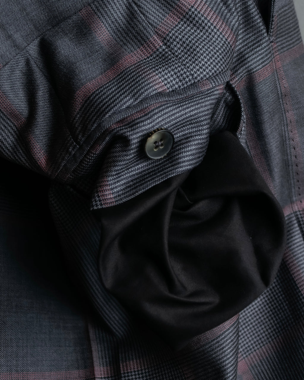 "GUCCI" Glen plaid wool wide tapered slacks