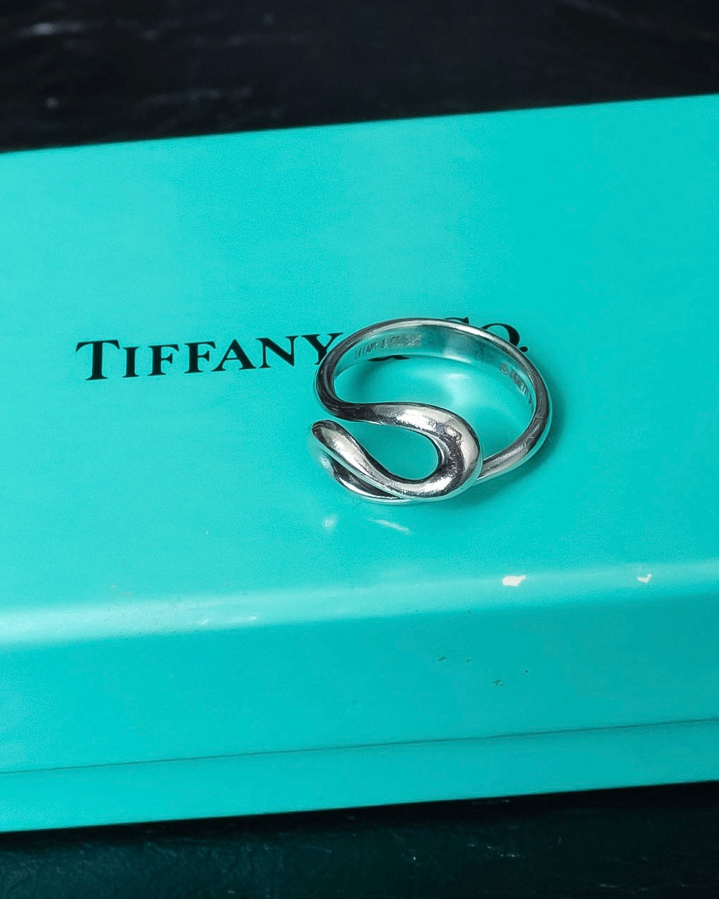 "Tiffany&Co" Elsa Peretti open wave ring