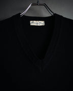 “Christian Dior MONSIEUR” 80’s-90’s Deep v-neck pure wool knit