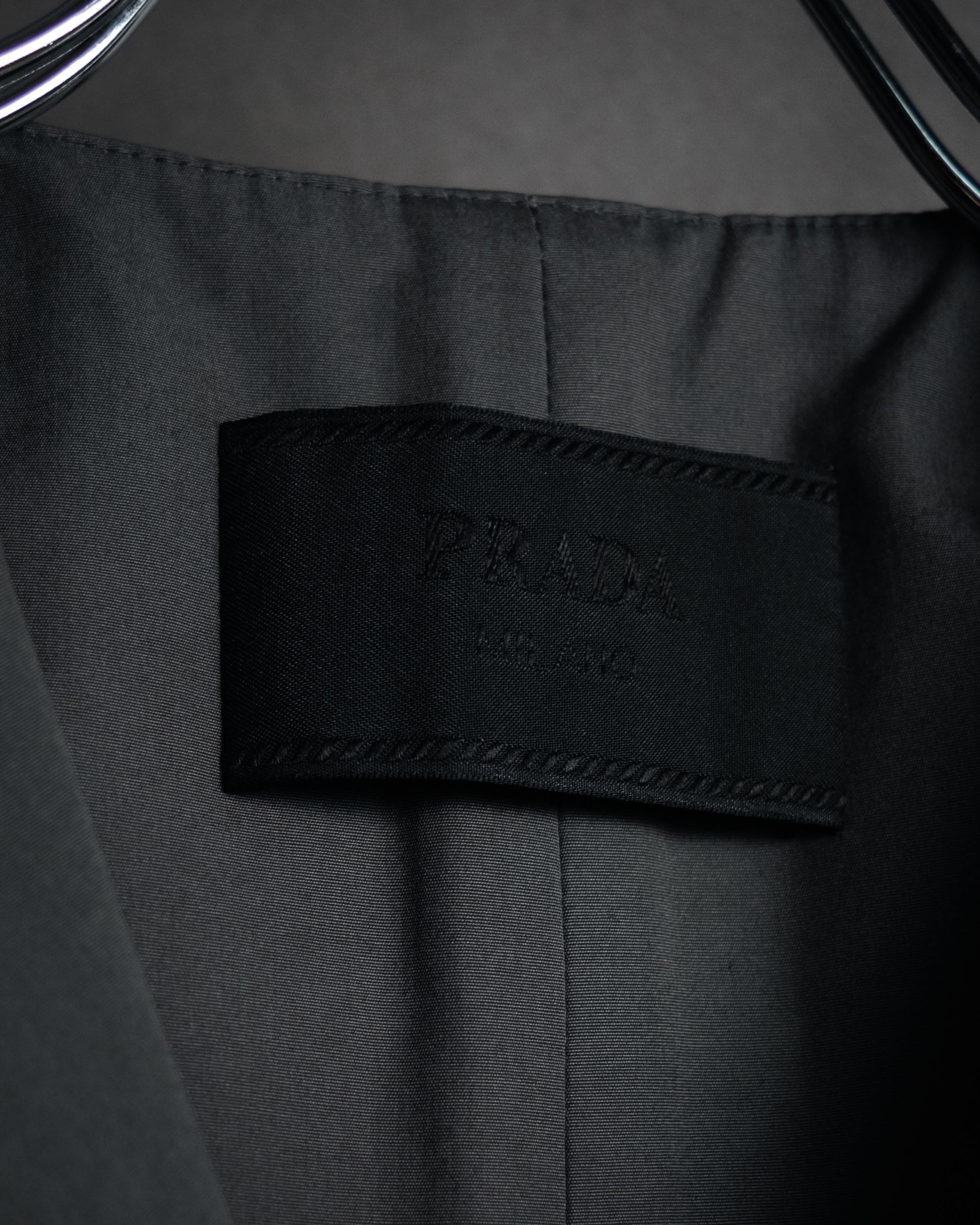 “PRADA” 2012SS poplin minimalist tailored gilet