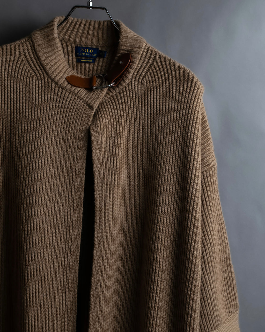 "POLO Ralph Lauren" Buckle closure design ribbed cardigan