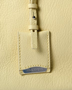 JIL SANDER/ Minimal Designed 2 Way Boston Bag Pastel Yellow