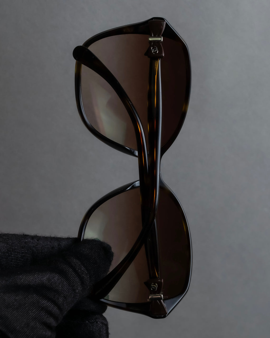 "CHANEL" Butterfly frame brown lens sunglasses