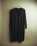 “Y’s for living” Late 2010’s-early 2020’s Draped cotton button-front long dress
