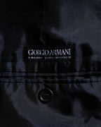 GIORGIO ARMANI/ Curved Lapel Oversized Double Breasted Tailored Jacket Navy