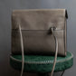 "Delvaux" Front D metal charm design horizontal leather shoulder bag