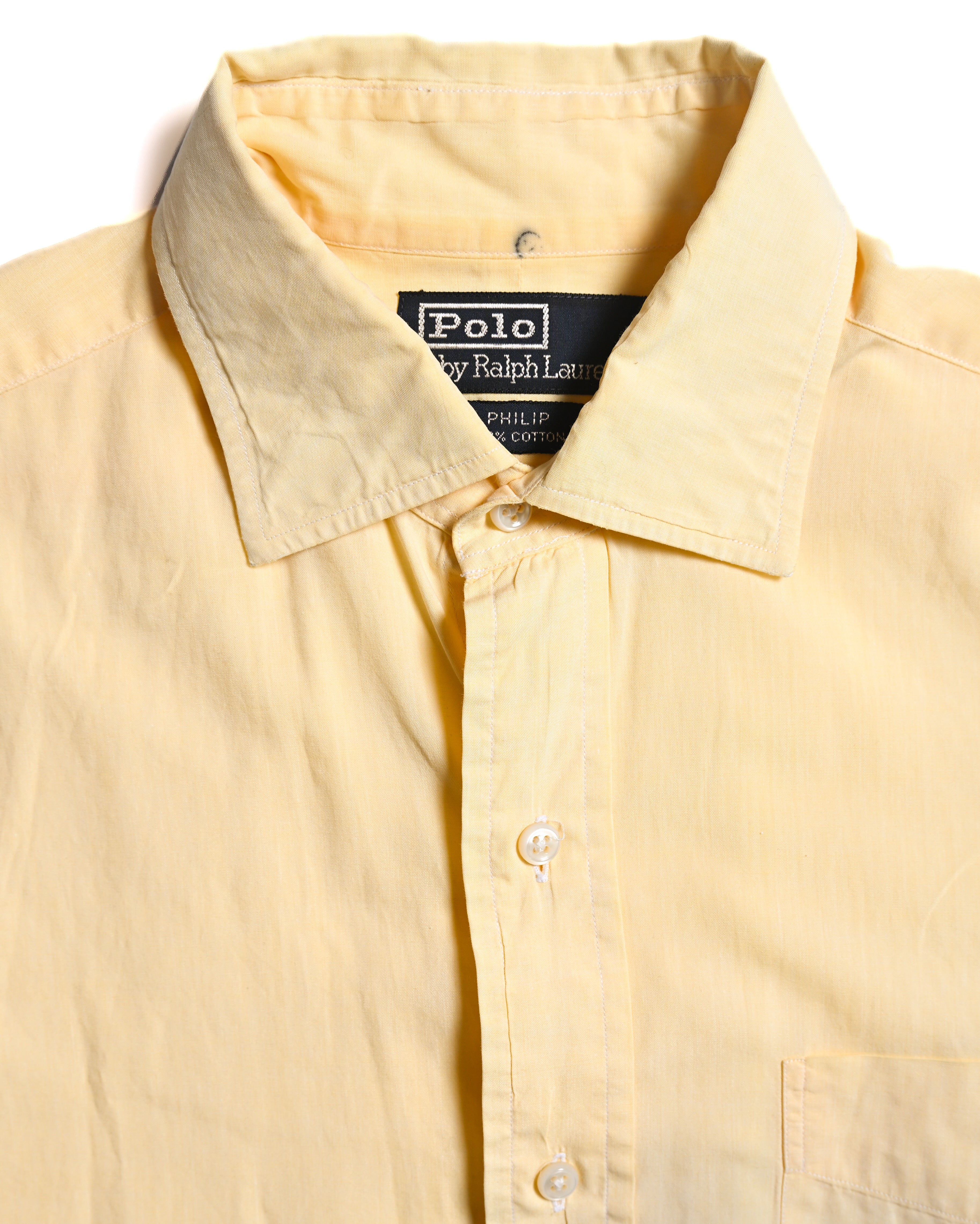 POLO Ralph Lauren/ “PHILIP” Relax Sized Cotton Shirt Yellow