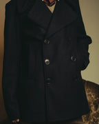 -SPECIAL- "DRIES VAN NOTEN" 10's Sculptural wide lapel double breasted wool coat