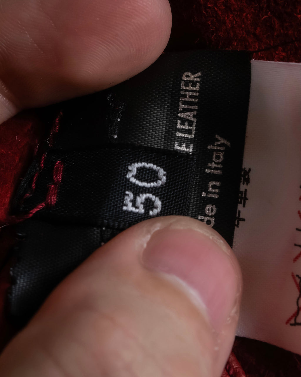 "GUCCI" 1990’s Tom Ford period deep red color suede long trench coat