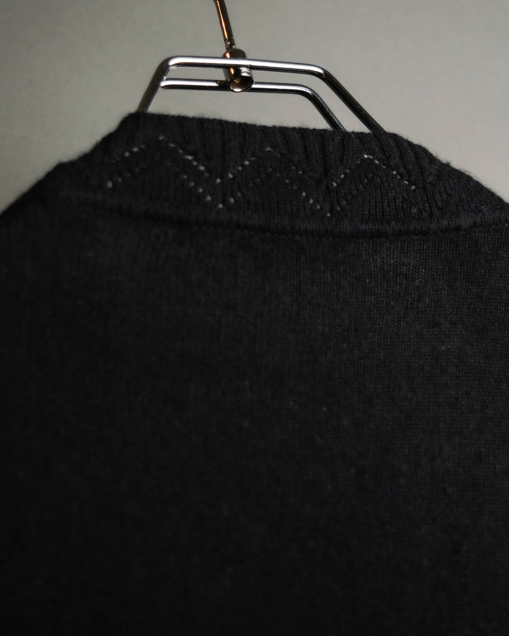 "Christian Dior" 90's-00's Open front wool silk pointelle knit cardigan