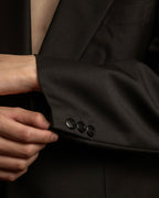 "YVES SAINT LAURENT" Strongly tailored shaped wool set up