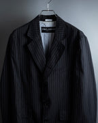"Dolce & Gabbana" Collar switching design pinstripe pattern tailored jacket