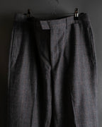 "HERMES" Heather gray cashmere blend slacks