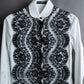 "Dolce & Gabbana" Flower engraved lace design shape fit shirt