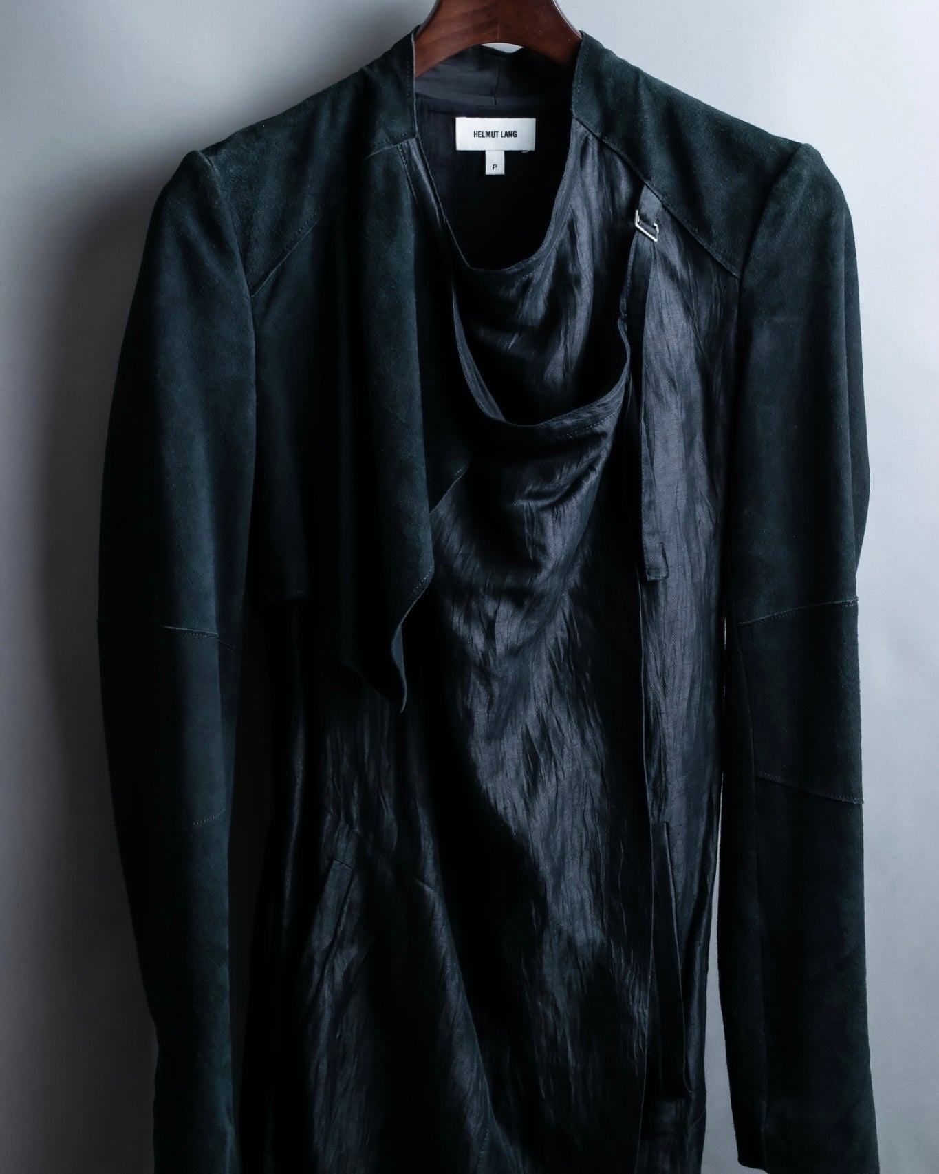 "HELMUT LANG" wrapped leather coat