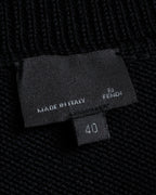 "FENDI" Raglan sleeves short length zip-up knit