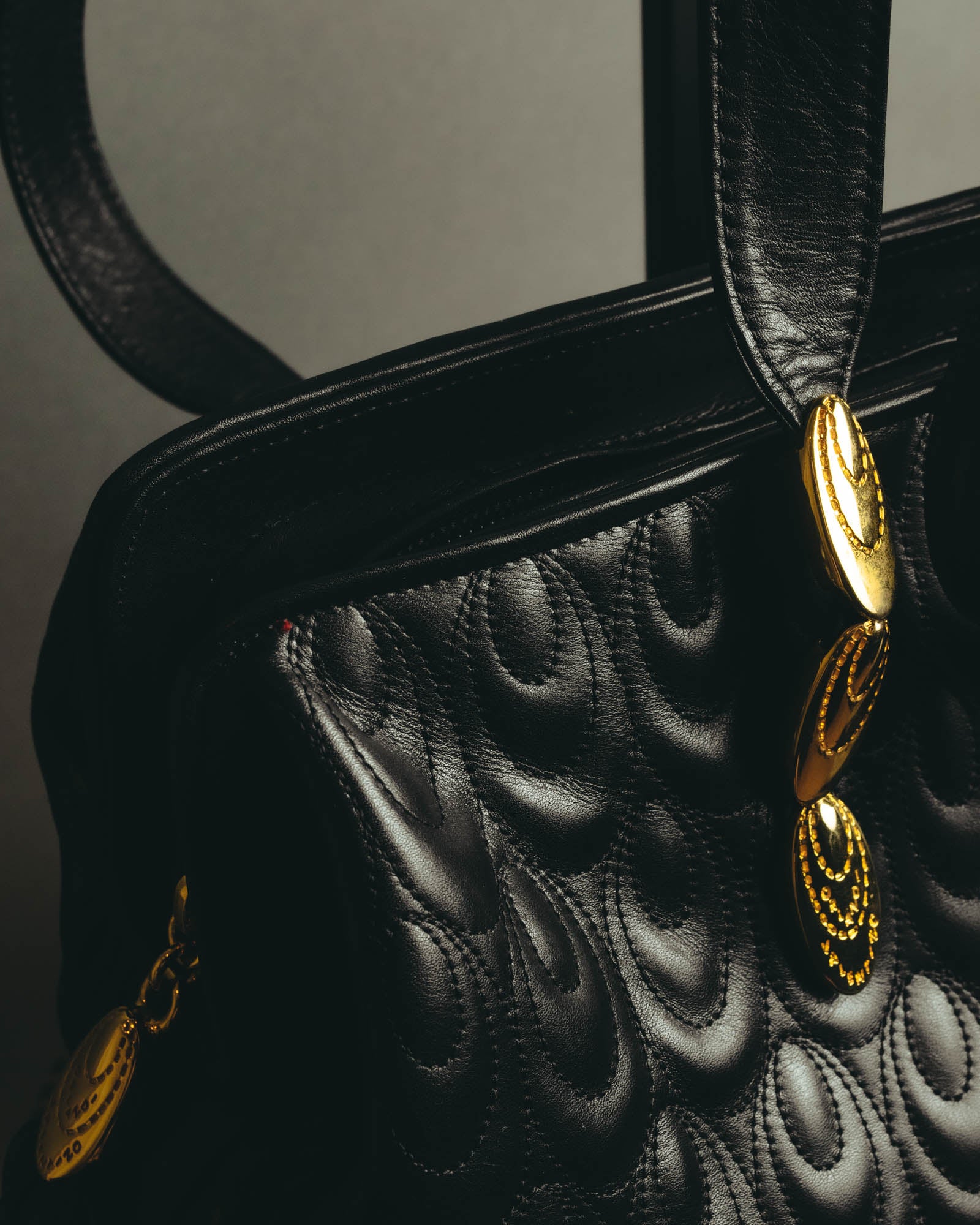 "Valentino Orlandi" 80's-90's Sculptural quilted leather shoulder bag
