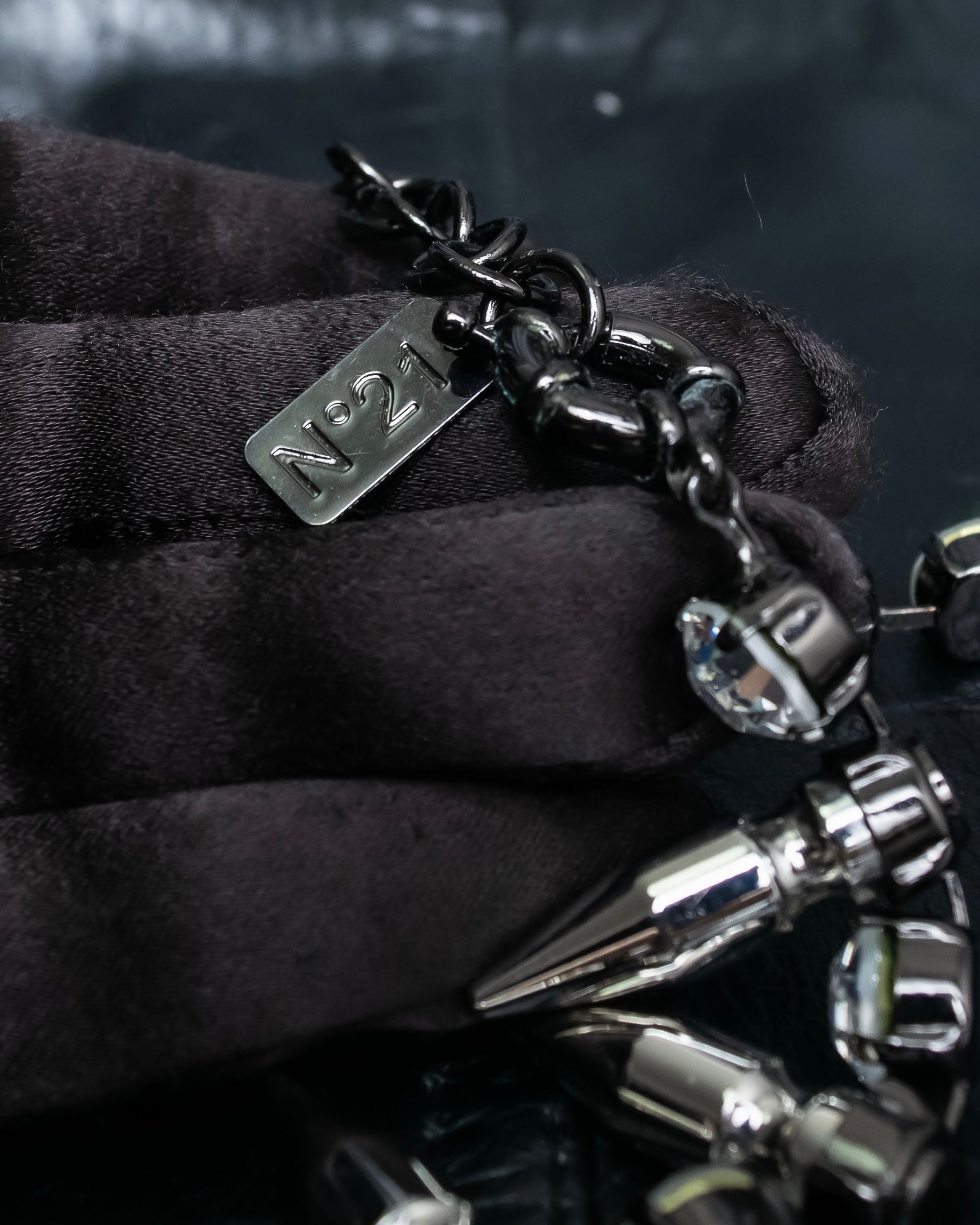 "N21 NUMERO VENTUNO" Studded diamond combination necklace