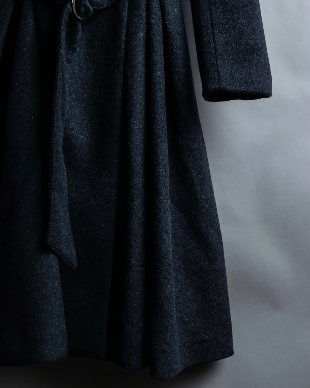 "RUIRUE BOUTIQUE" Shawl collar flare silhouette coat