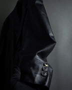 "Salvatore Ferragamo" Straight silhouette leather tailored jacket