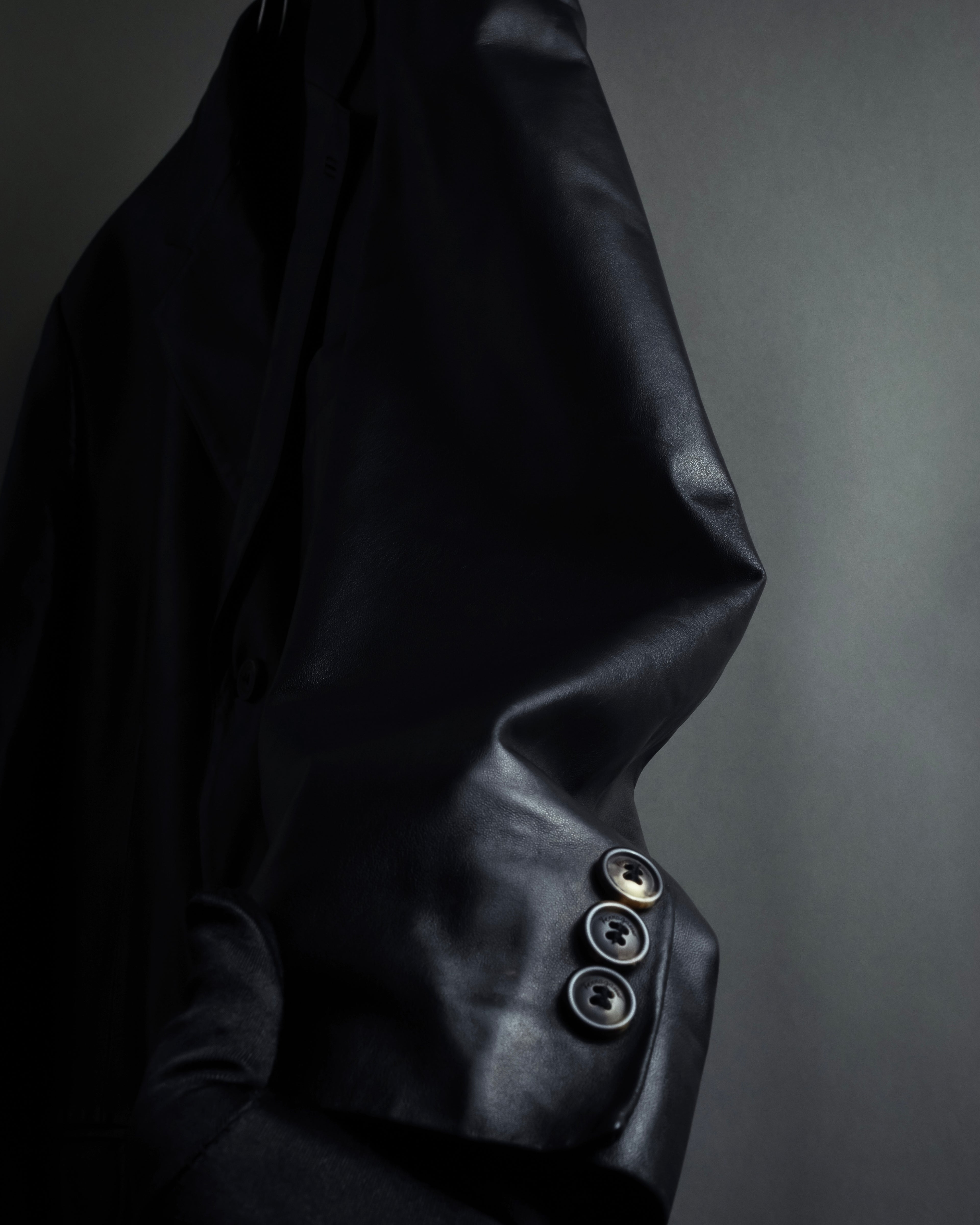 "Salvatore Ferragamo" Straight silhouette leather tailored jacket