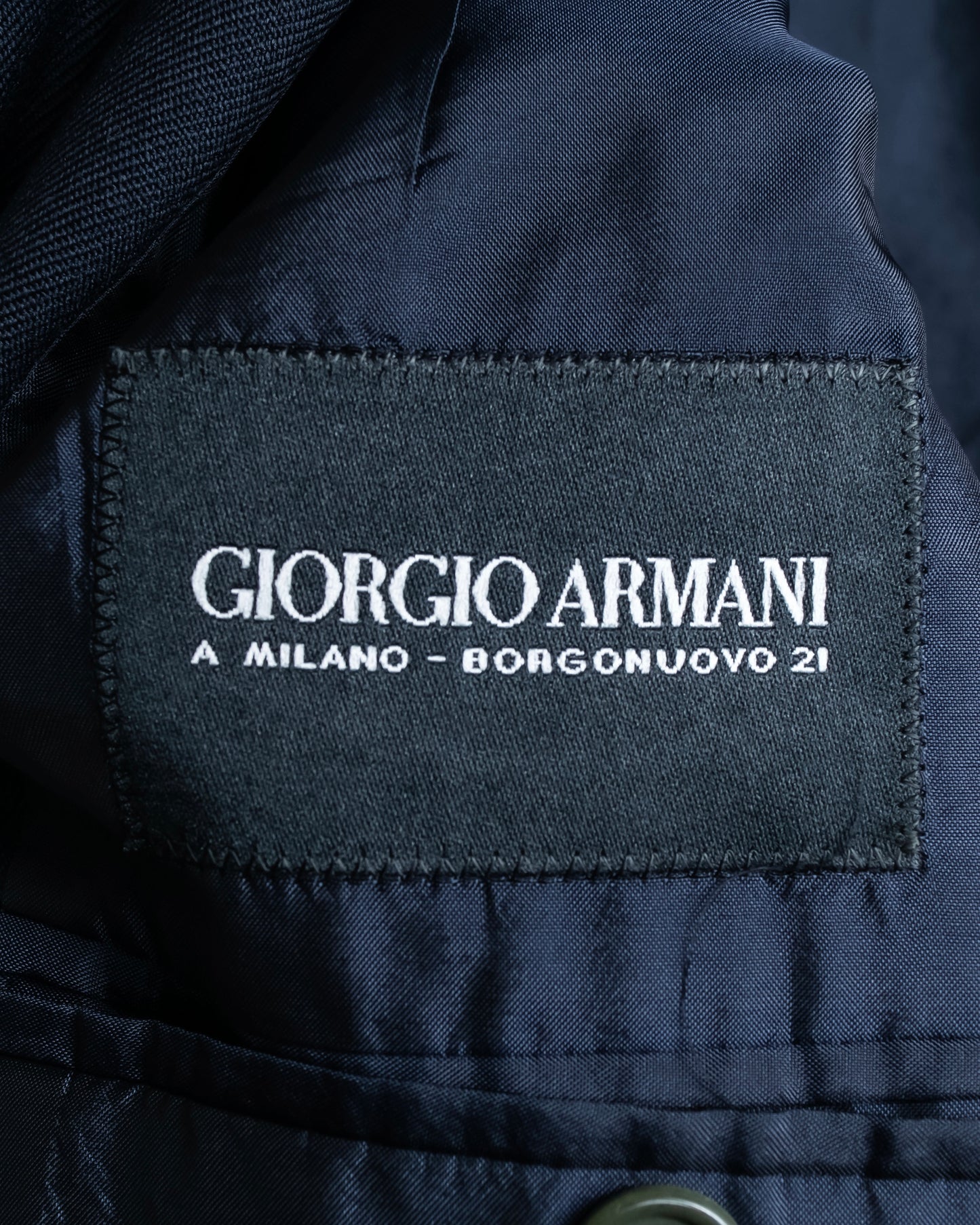 "GIORGIO ARMANI" Long length tailored jacket and wide tapered slacks set up