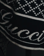 "GUCCI" 2016-2020 Script logo diamond-knit stole