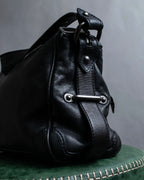 "CELINE" Metal parts design horizontal leather one-shoulder bag